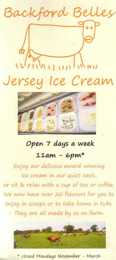 Chestertourist.com - Backford Belles Jersey Ice Cream Page One 